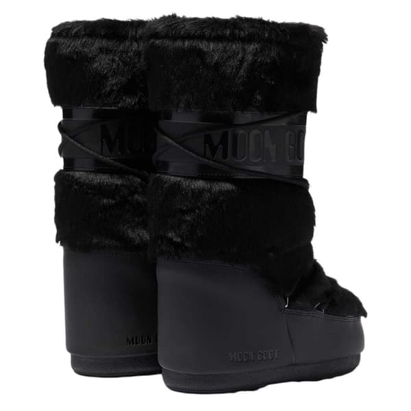 Moon Boot Icon Faux Fur Støvler Sort EU 35-38 Kvinde