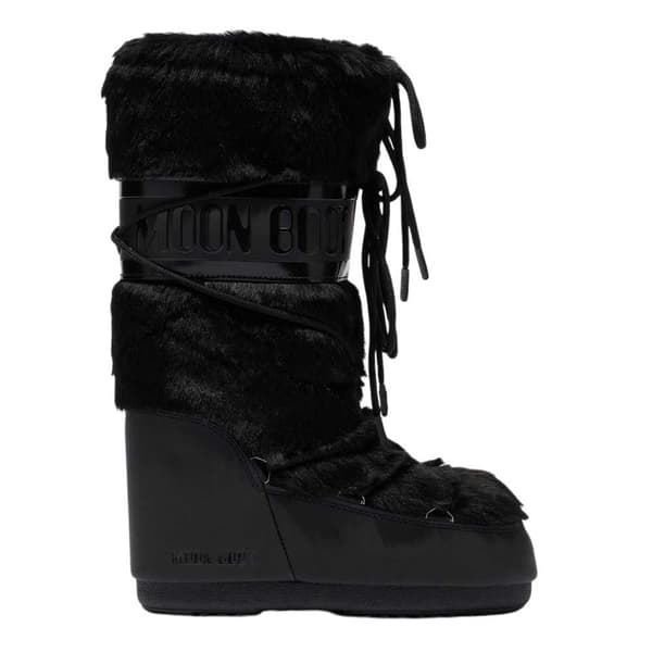 Moon Boot Icon Faux Fur Støvler Sort EU 35-38 Kvinde