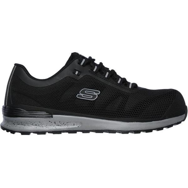 Skechers Lyndale Skyddsskor - Herr - Svart - Ståltåhätta och Memory Foam-sula