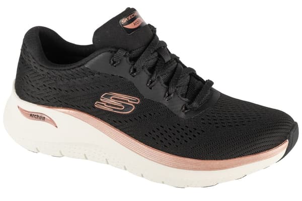 Skechers Arch Fit 2.0 - Glow The Distance 150067-BKRG, Kvinna, Squashskor, svart