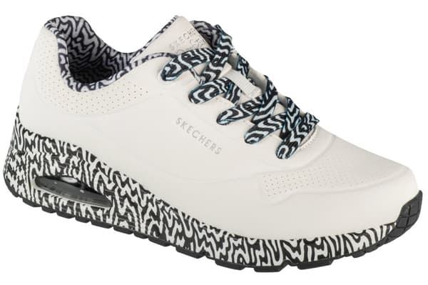 Skechers Uno - Mini Drip 177959-WBK, Kvinna, Sneakers, vit White 36