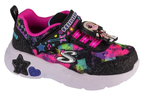 Skechers Snuggle Sneaks - Skech Squad 302214N-BKMT, för Tjej, Sneakers, svart Black 23