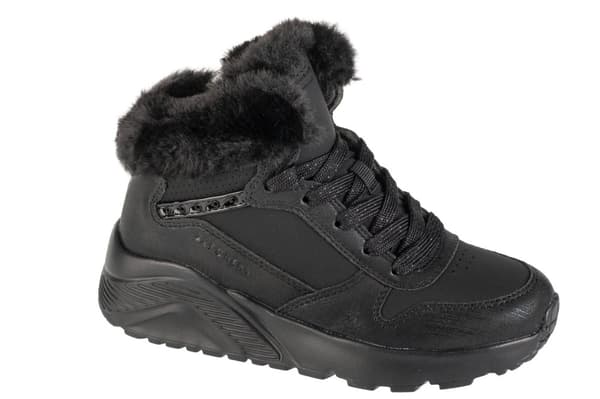 Skechers Uno Lite - Comfurt Collar 310396L-BBK, til Pige, Vinterstøvler, sort