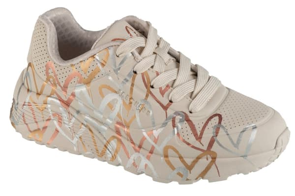 Skechers JGoldCrown: Uno Lite - Metallic 314067L-NTMT, för Tjej, Sneakers, vit