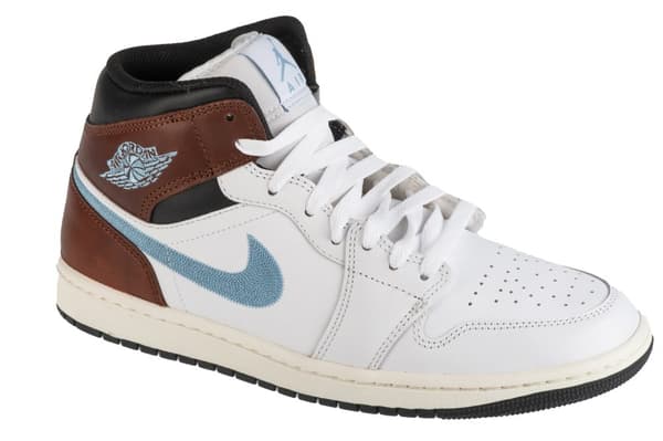 Air Jordan 1 Mid FQ7831-142, Man, Sneakers, vit