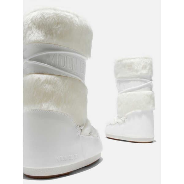 Moon Boot Icon Faux Fur Stövlar Vit EU 35-38 Kvinna