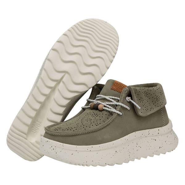 Hey Dude Wendy Peak Fold Suede Skor Grönt EU 38 Kvinna