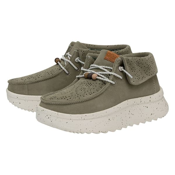 Hey Dude Wendy Peak Fold Suede Skor Grönt EU 38 Kvinna