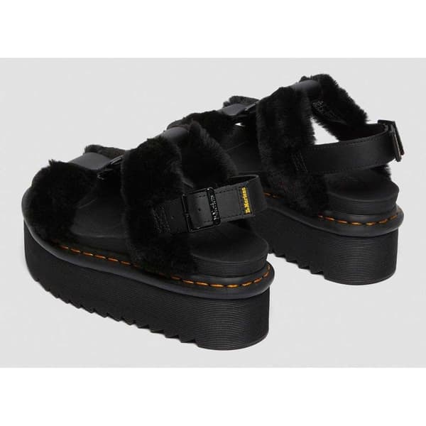 Dr Martens Francis Fluffy Hydro Sandaler Sort EU 40 Kvinde