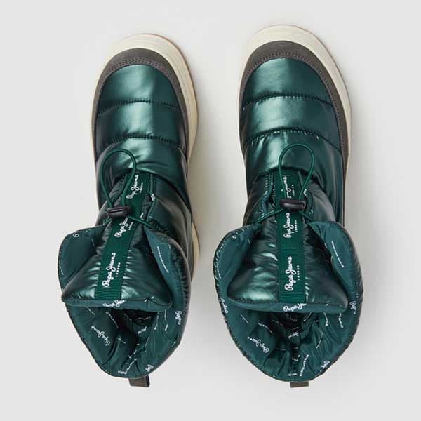 Pepe Jeans Kore Metallic Booties Grøn EU 39 Kvinde