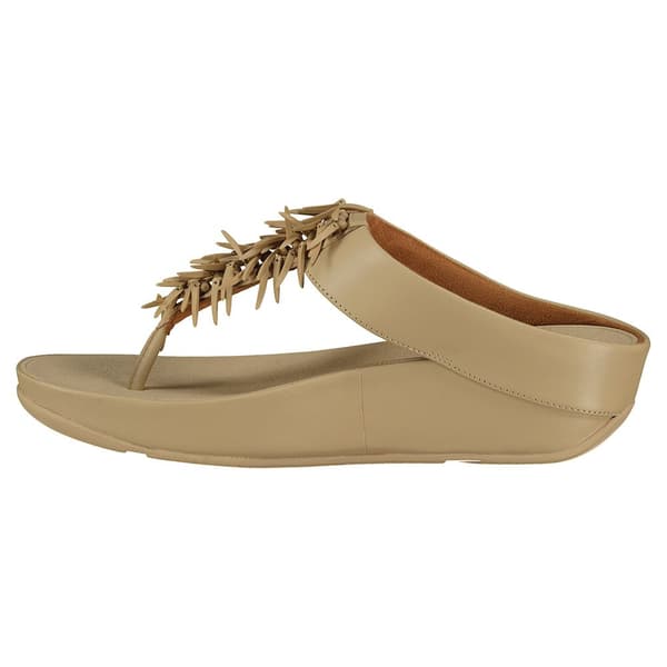 Fitflop Rumba Beaded Leather Toe-post Sandaalit Beige EU 38 Nainen