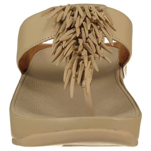 Fitflop Rumba Beaded Leather Toe-post Sandaalit Beige EU 38 Nainen