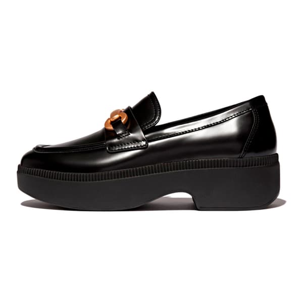 Fitflop F-luma Chunky-snaffle Box Loafers Sort EU 36 Kvinde