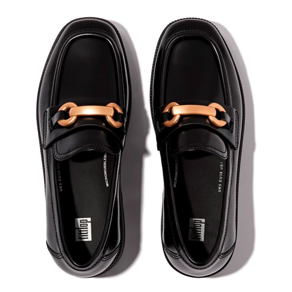 Fitflop F-luma Chunky-snaffle Box Loafers Sort EU 36 Kvinde