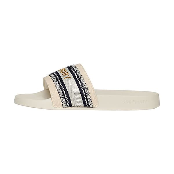 Superdry Webbing Vegan Pool Tofflor Beige EU 36-37 Kvinna
