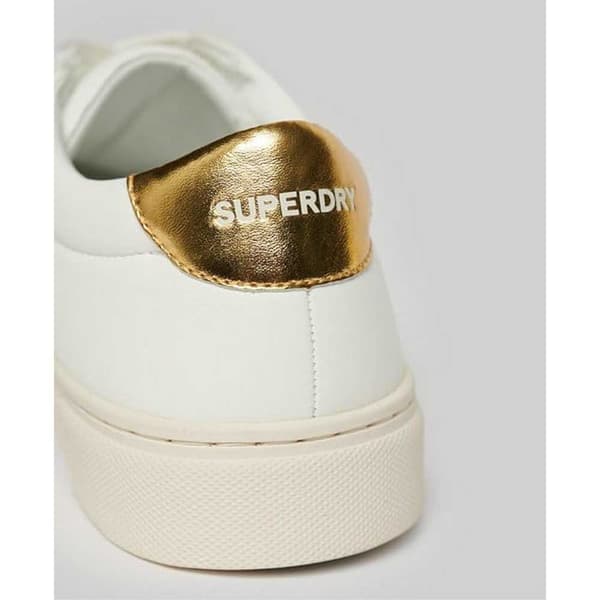 Superdry Vegan Court Tennis Skor Vit EU 37 Kvinna