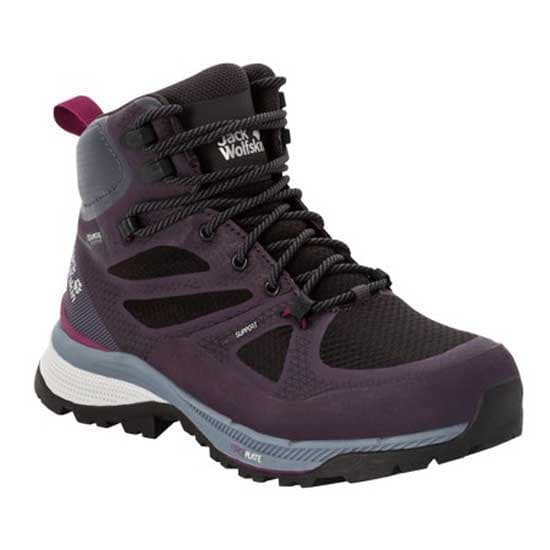Jack Wolfskin Force Striker Texapore Mid Vandrestøvler Lilla EU 35 1/2 Kvinde