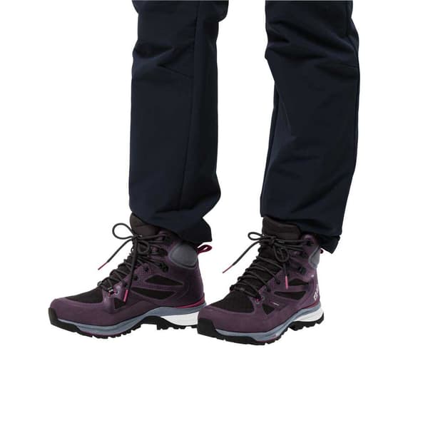 Jack Wolfskin Force Striker Texapore Mid Vandrestøvler Lilla EU 35 1/2 Kvinde
