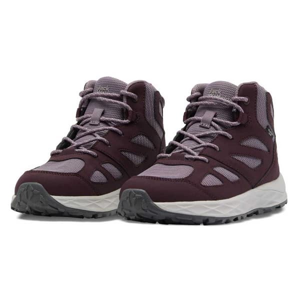 Jack Wolfskin Woodland 2 Texapore Mid Vandrestøvler Lilla EU 35