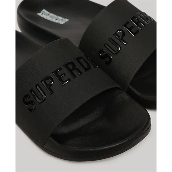 Superdry Logo Vegan Pool Tofflor Svart EU 36-37 Kvinna