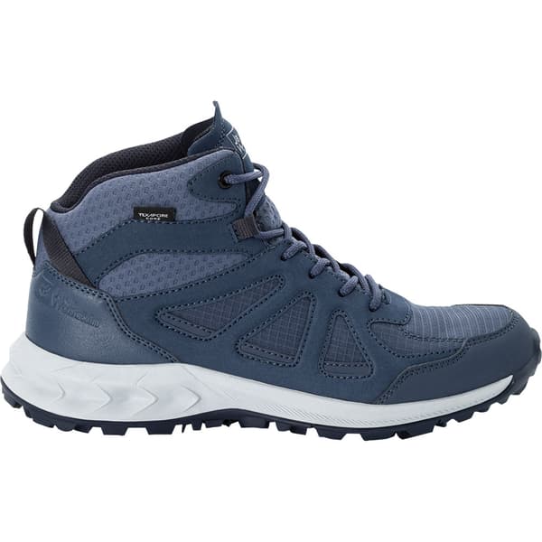 Jack Wolfskin Woodland 2 Texapore Mid Vandrestøvler Blå EU 43 Kvinde