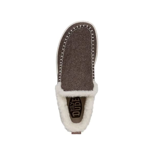 Hey Dude Denny Wool Faux Shearling Sko Brun EU 37 Kvinde