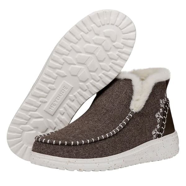 Hey Dude Denny Wool Faux Shearling Sko Brun EU 37 Kvinde