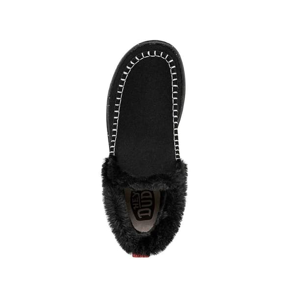 Hey Dude Denny Wool Faux Shearling Sko Sort EU 36 Kvinde