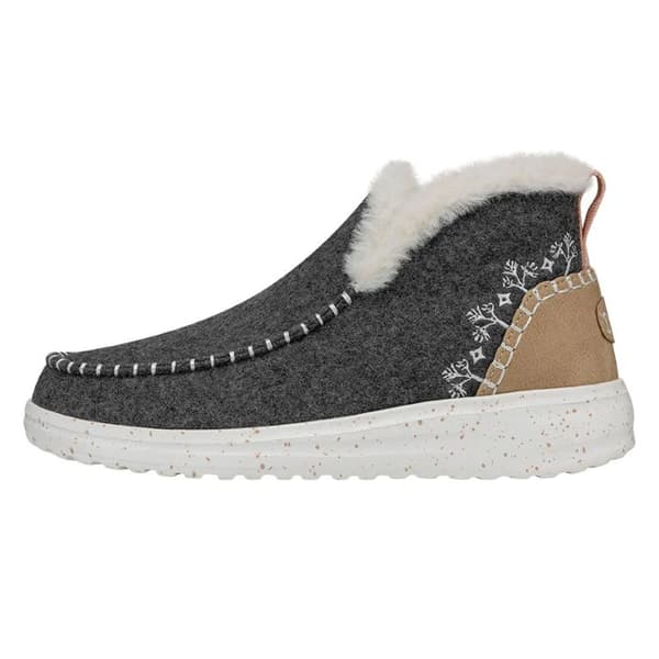 Hey Dude Denny Wool Faux Shearling Sko Grå EU 37 Kvinde