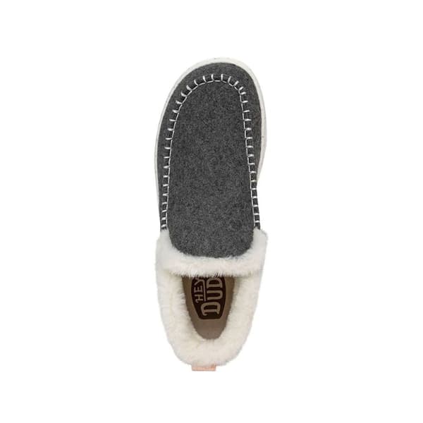 Hey Dude Denny Wool Faux Shearling Sko Grå EU 37 Kvinde