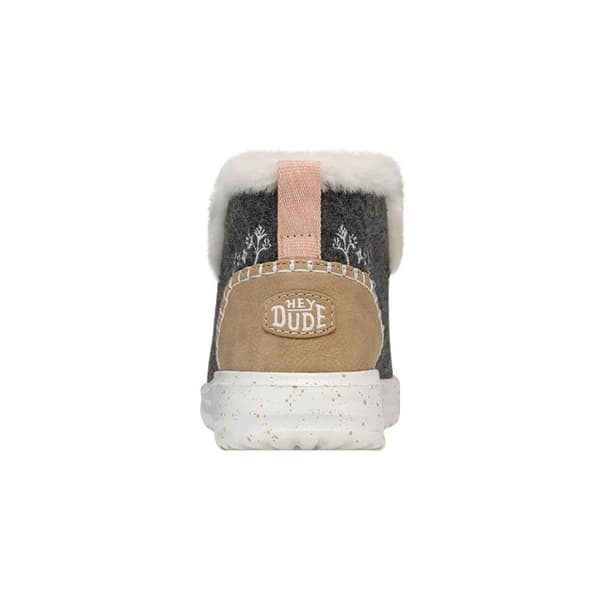 Hey Dude Denny Wool Faux Shearling Sko Grå EU 37 Kvinde