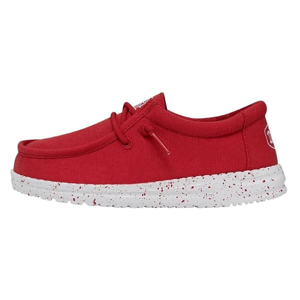 Hey Dude Wally Slub Canvas Skor Röd EU 31 Pojke