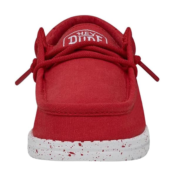Hey Dude Wally Slub Canvas Skor Röd EU 31 Pojke