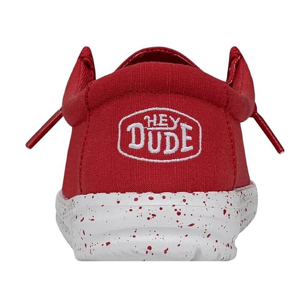 Hey Dude Wally Slub Canvas Skor Röd EU 31 Pojke