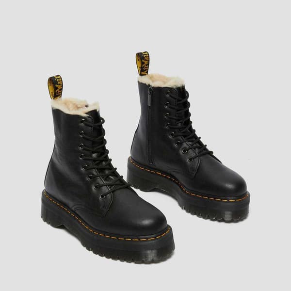 Dr Martens Jadon Faux Fur Lined Platform Stövlar Svart EU 38 Man