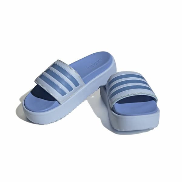 Sandaler til svømmebasseng Adidas Adilette Platform Blå - 39 1/3
