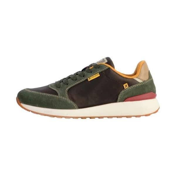 Low-Top Sneakers - RIEKER - Herr - Grönt - Läder - Platta snören - Exceptionell komfort