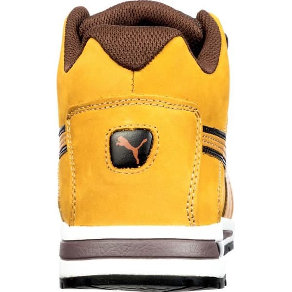 Puma Dash Wheat Mid S3 SRC 100 % icke-metallisk skyddssko - gul/svart