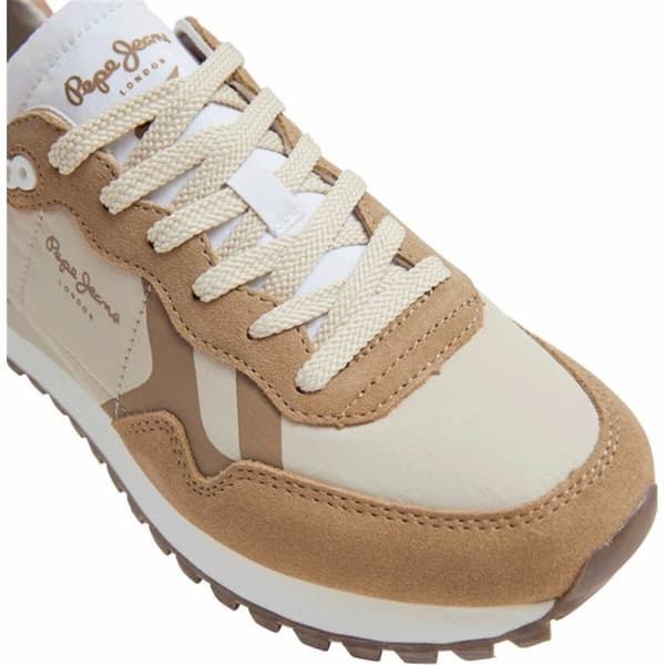 Naisten vapaa-ajan lenkkarit Pepe Jeans Brit-On Prints Valkoinen Beige - 38