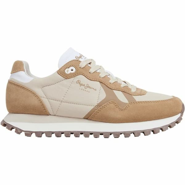 Naisten vapaa-ajan lenkkarit Pepe Jeans Brit-On Prints Valkoinen Beige - 38