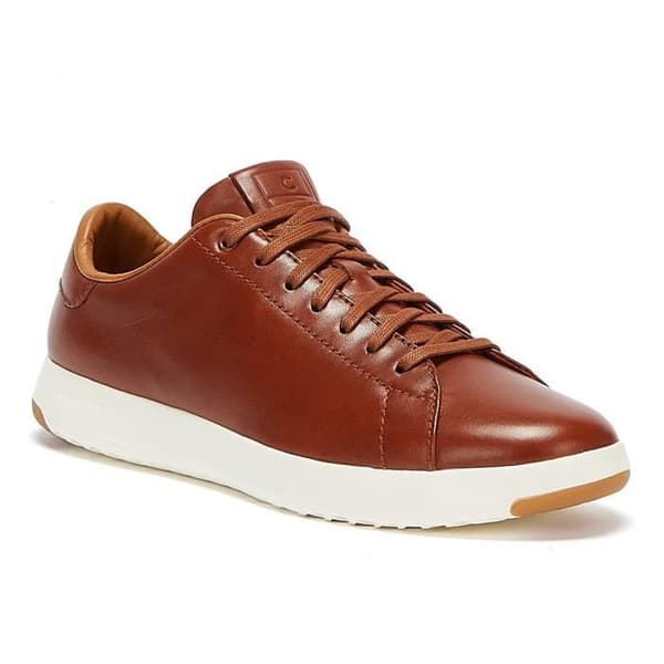 Bruna sneakers för män - COLE HAAN - Grandpro Tennis - Läder - Snören - Platta