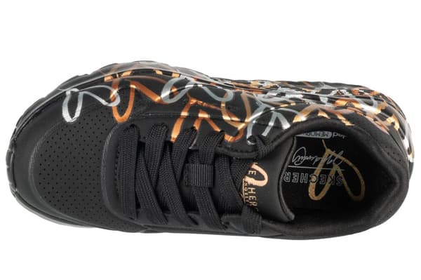 Skechers JGoldCrown: Uno Lite - Metallic 314067L-BKGD, til Pige, Sneakers, sort