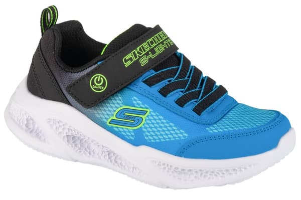 Skechers Meteor-Lights - Krendox 401495L-BKBL, til Dreng, Sneakers, blå