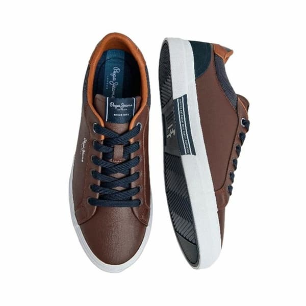 Gymnastikskor, Herr Pepe Jeans Kenton Court Brun - 45
