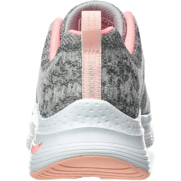 Sko - Skechers - Fotvalv - Grå Trikå - Rosa Kant - Dam