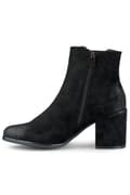 Miniatyrbild 5 av 7: Klassiska ankelboots i svart mocka med blockklack Blaise 40