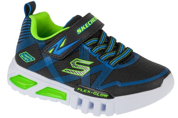 Skechers Flex-Glow 90542L-BBLM, til Dreng, Sneakers, sort