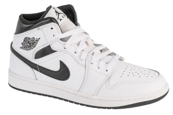Air Jordan 1 Mid DQ8426-132, Mand, Sneakers, hvid White 44,5