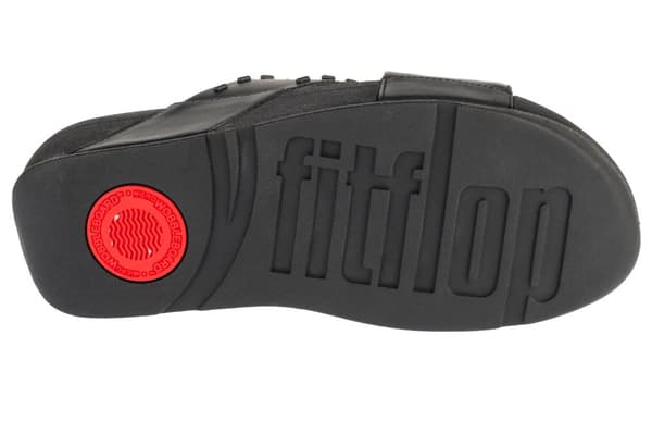 FitFlop Lulu Rubber-Stud GB2-001, Kvinde, Slides, sort