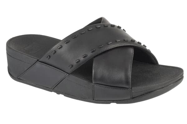 FitFlop Lulu Rubber-Stud GB2-001, Kvinde, Slides, sort